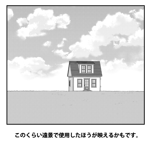 【漫画用3D】三角屋根の家・屋根裏セット