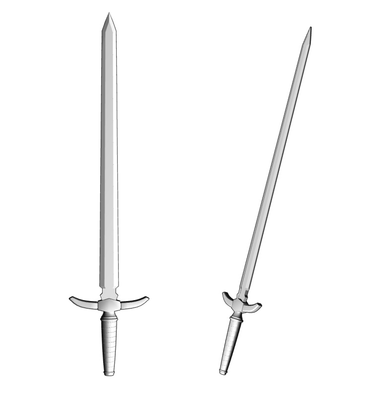 【漫画用3D】ロングソード