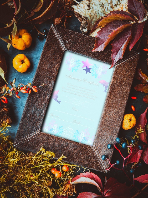 A4サイズ結婚証明書3枚セット キリスト教式・人前式に 英語日本語併記