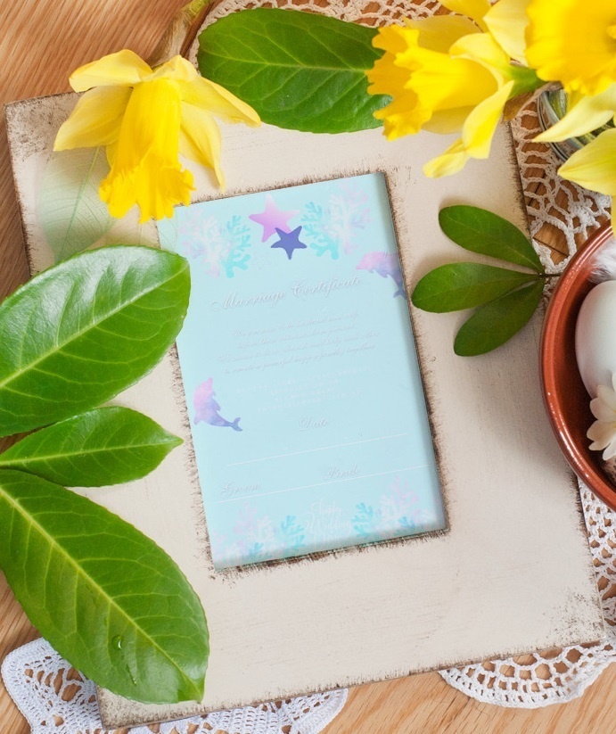 A4サイズ結婚証明書3枚セット キリスト教式・人前式に 英語日本語併記