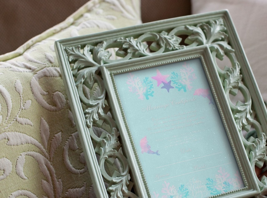 A4サイズ結婚証明書3枚セット キリスト教式・人前式に 英語日本語併記