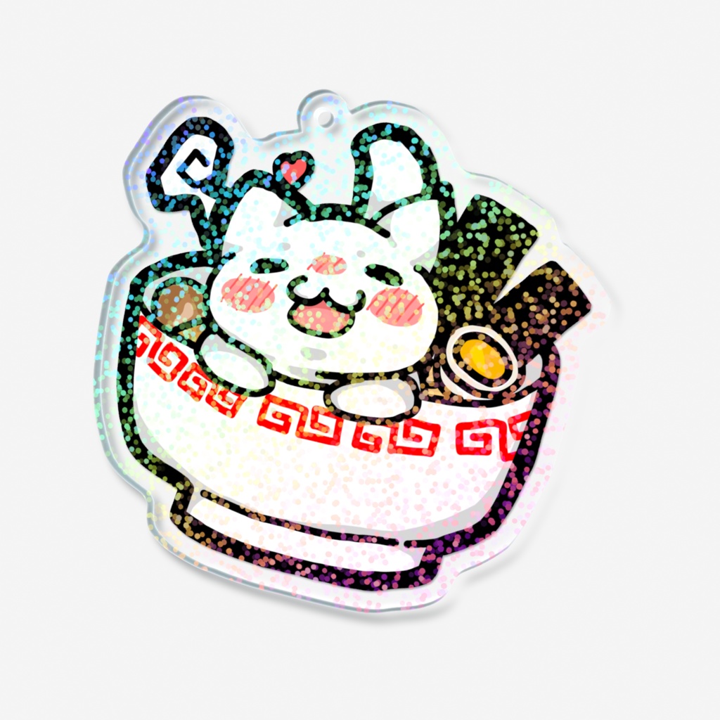 ねこラーメンホロアクキー