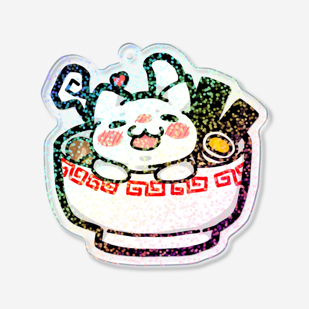 ねこラーメンホロアクキー