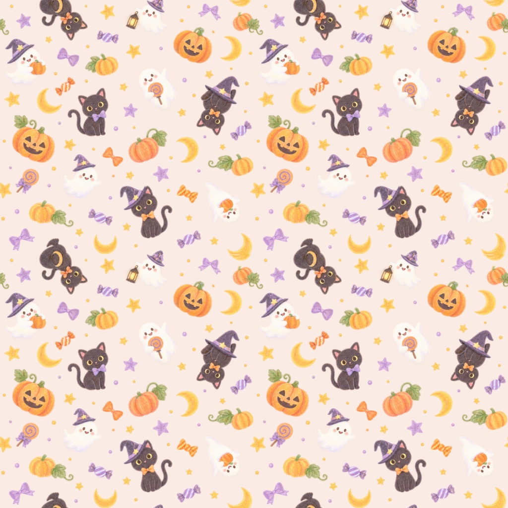 【ハロウィン素材】デジタルペーパー10枚セット+おまけ1枚