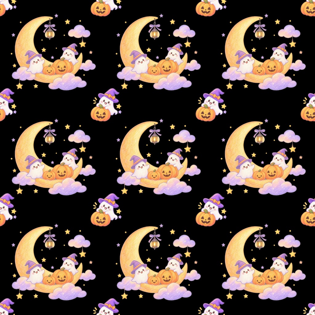 【ハロウィン素材】 デジタルペーパー10枚セット
