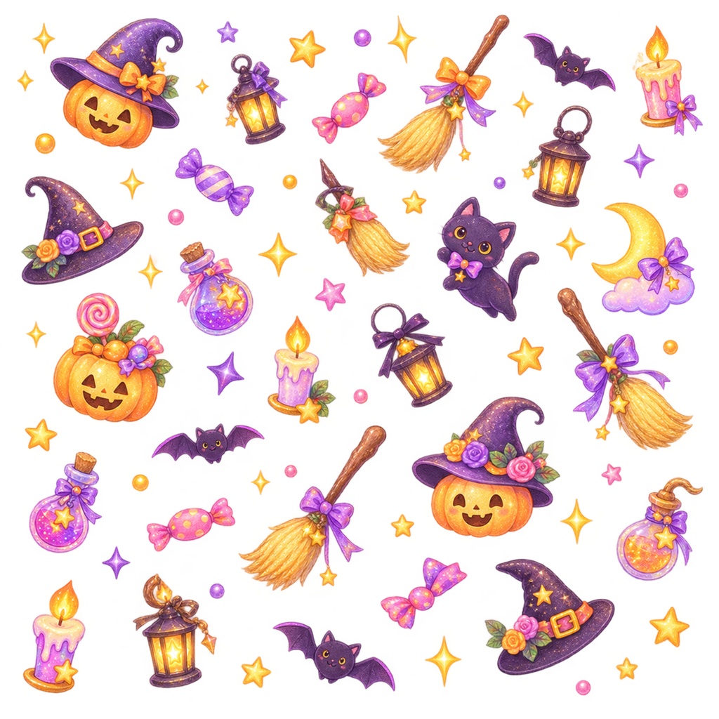 【ハロウィン素材】 デジタルペーパー10枚セット