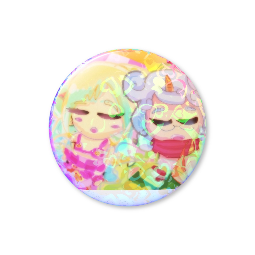 フウガ＆ミライホログラムを缶バッチ 25mm