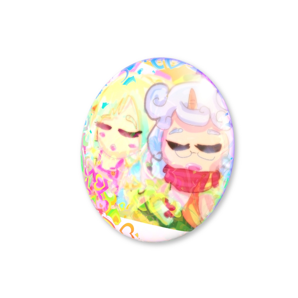 フウガ&ミライホログラムを缶バッチ 25mm