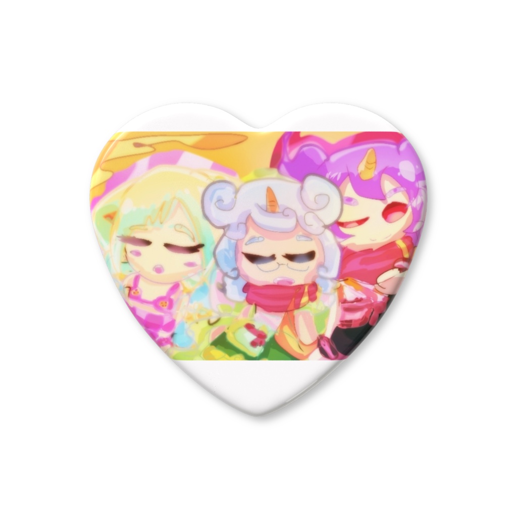 フウガ&ミライ&アラシ ハート缶バッジ