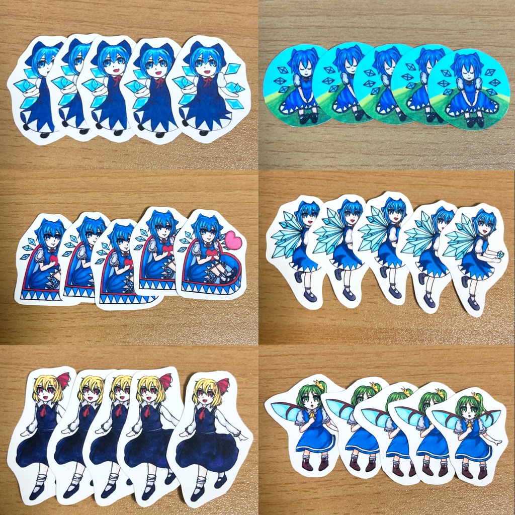 東方ミニフレークシールガチャ6種 Capricorn Shop Booth