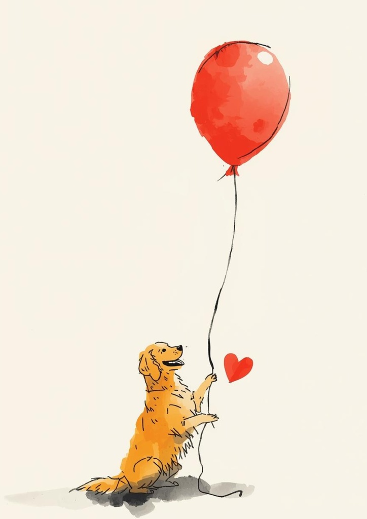Red Thread of Heart – Golden Retriever   （心を結ぶ赤い糸 – ゴールデンレトリバー）