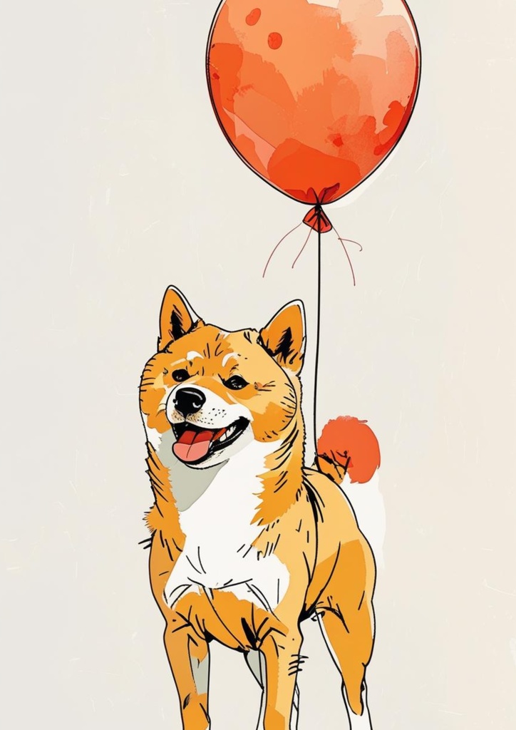 Red Thread of Heart – Shiba inu（心を結ぶ赤い糸 – 柴犬）