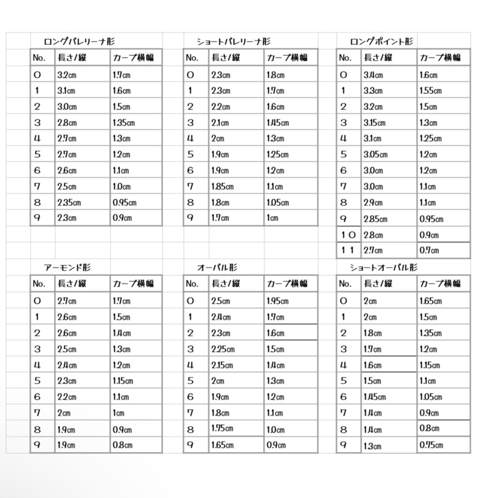 🤍計測ネイルチップ / チップサイズ計測方法🤍