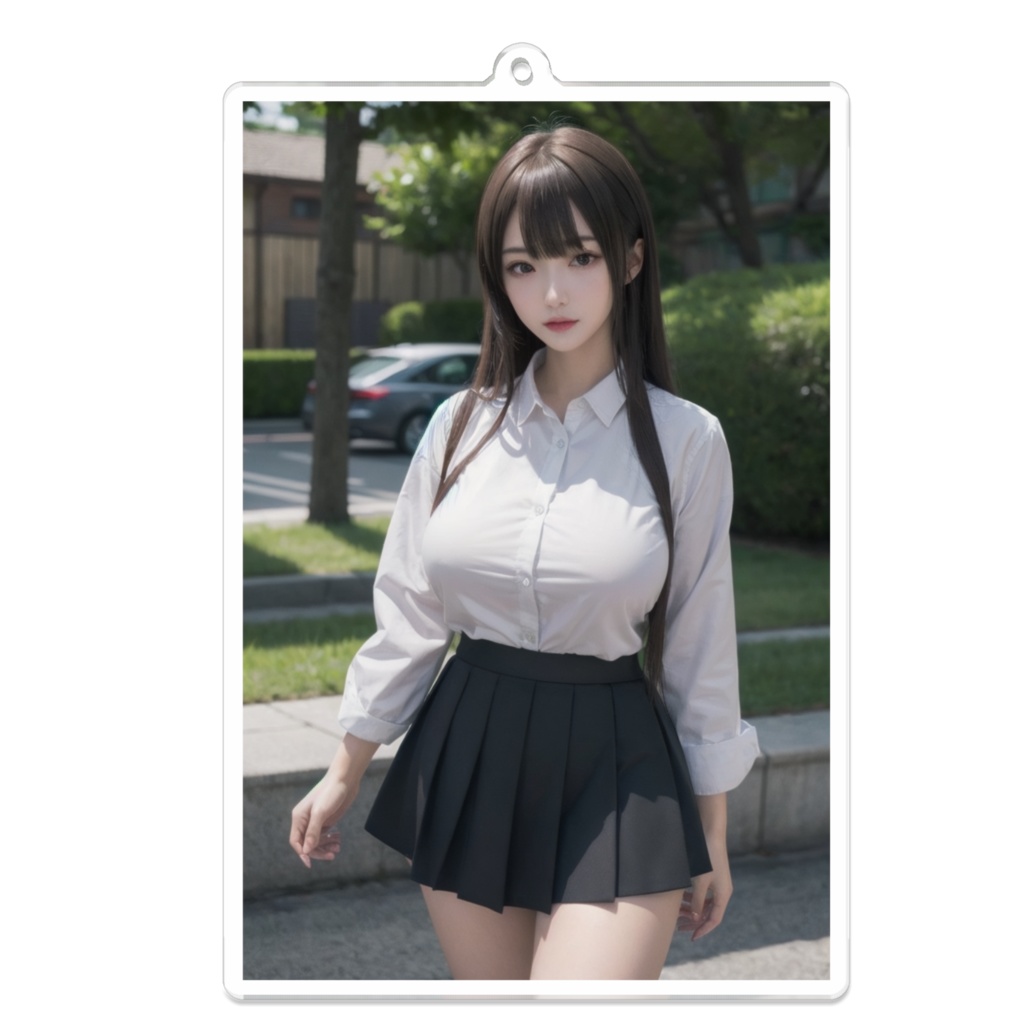 女子学生アクリルキーホルダー
