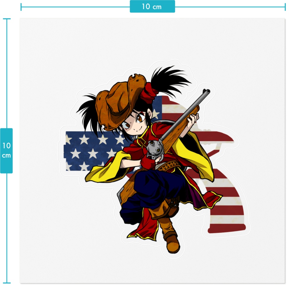 ステッカー ミンチャオエトガン星条旗