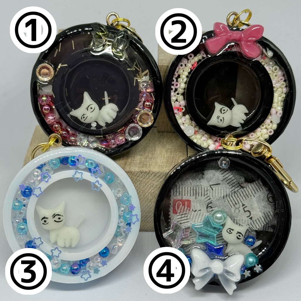 シャカシャカキーホルダー(ねこです)