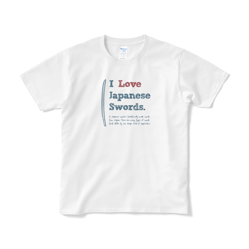 日本刀大好きTシャツ・白