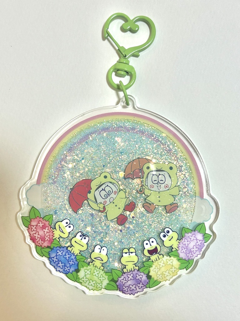 Omusubi's umbrella グリッターオイルアクリルキーホルダー