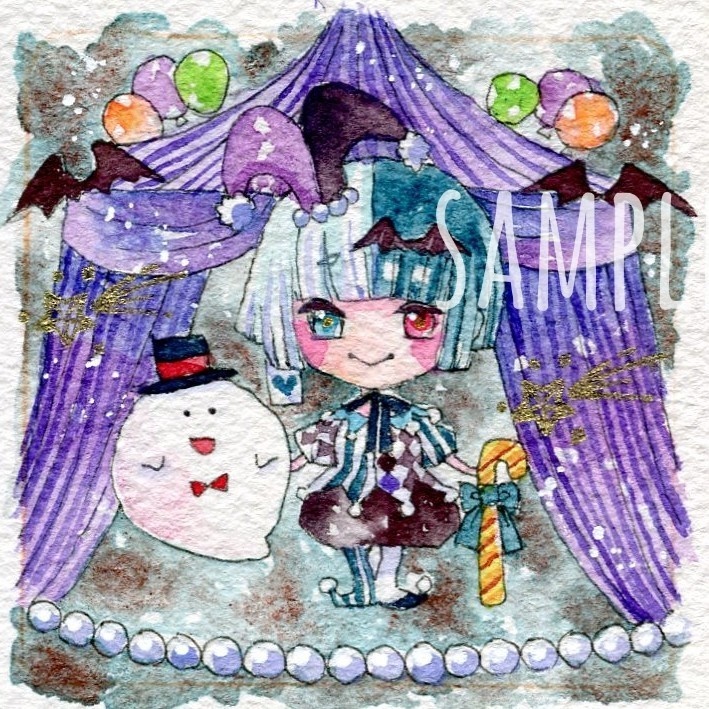 手描きイラスト ハロウィン ミニ原画 2