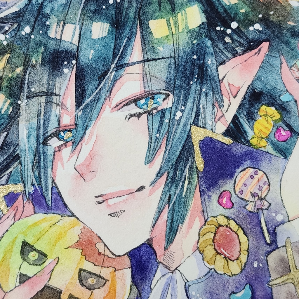 手描きイラスト 冨岡義勇 ハロウィン
