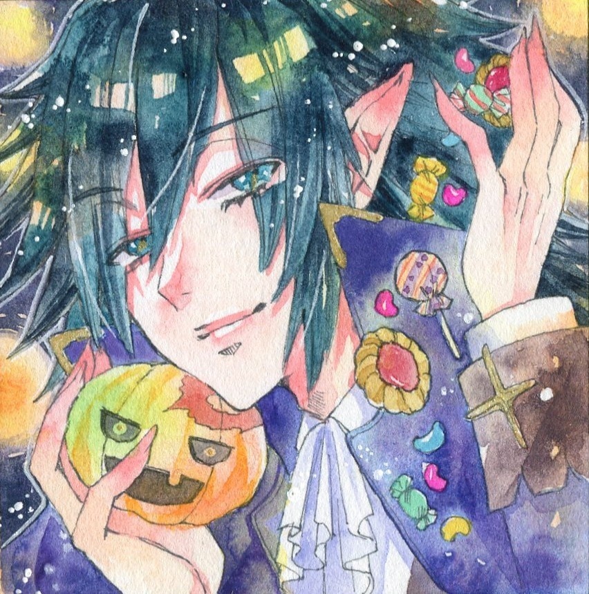 手描きイラスト 鬼滅の刃 冨岡義勇 ハロウィン