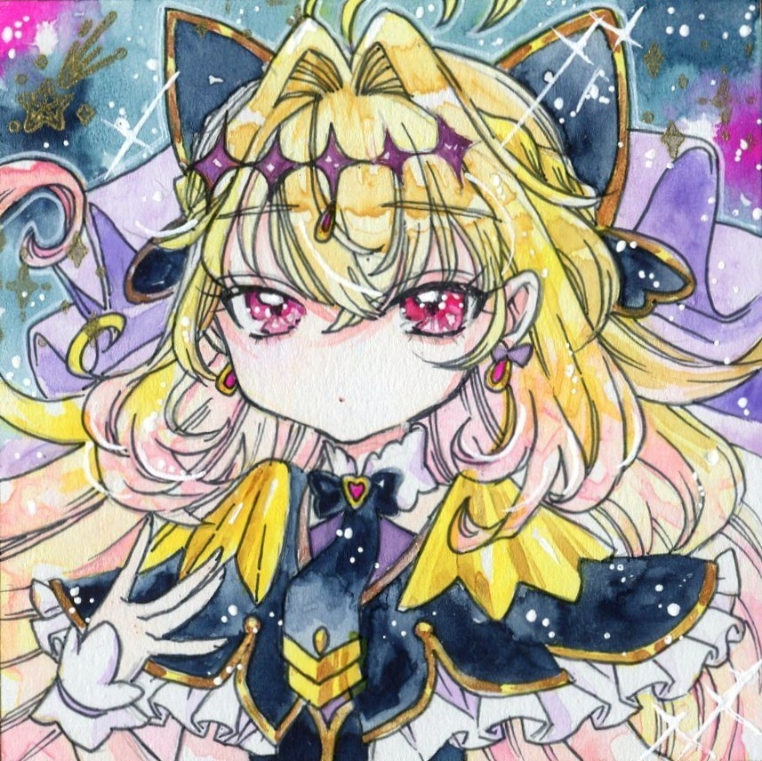 直筆手描きイラスト キュアアルカナ・シャドウ