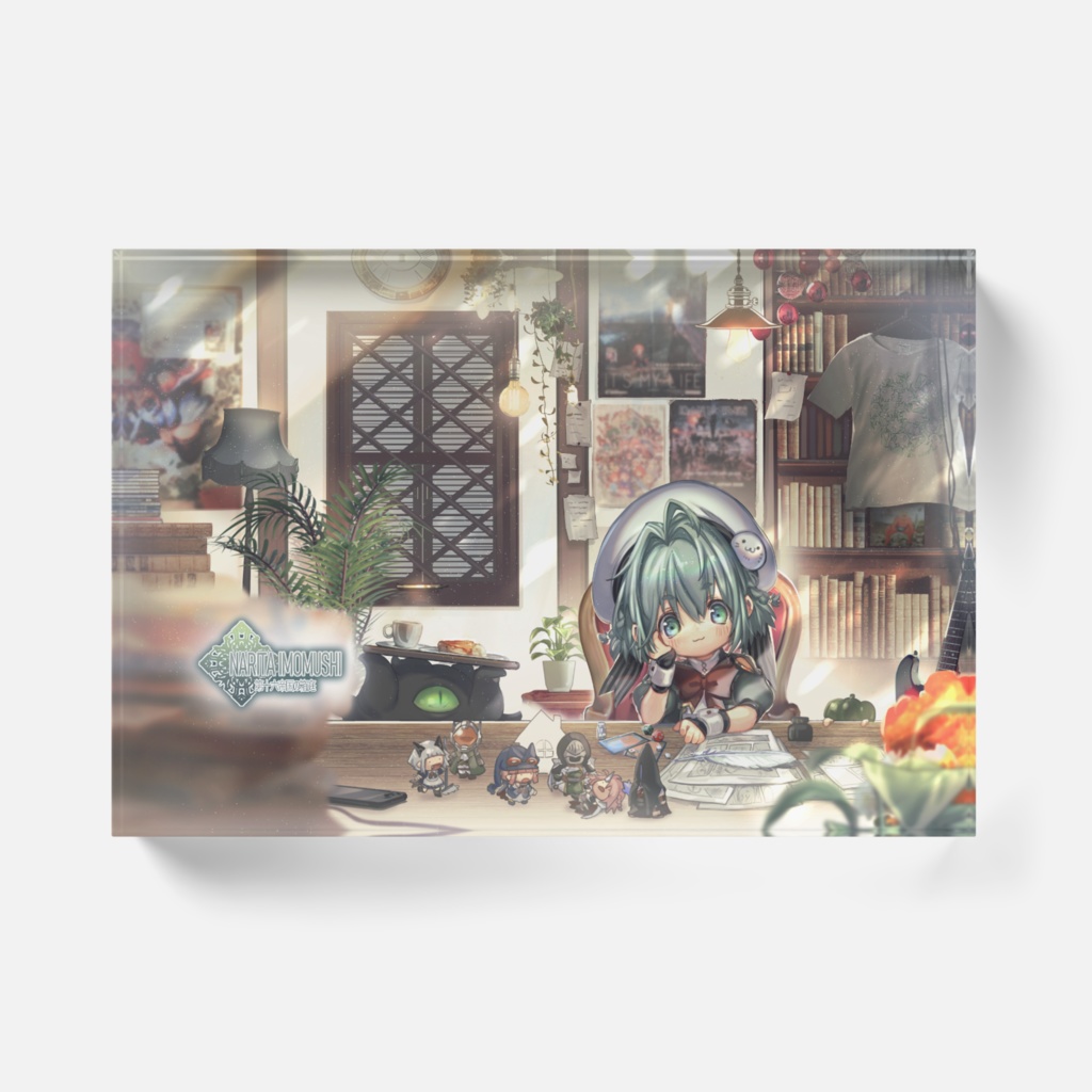 涼しげ・いもむしちゃんルームアクリルブロック