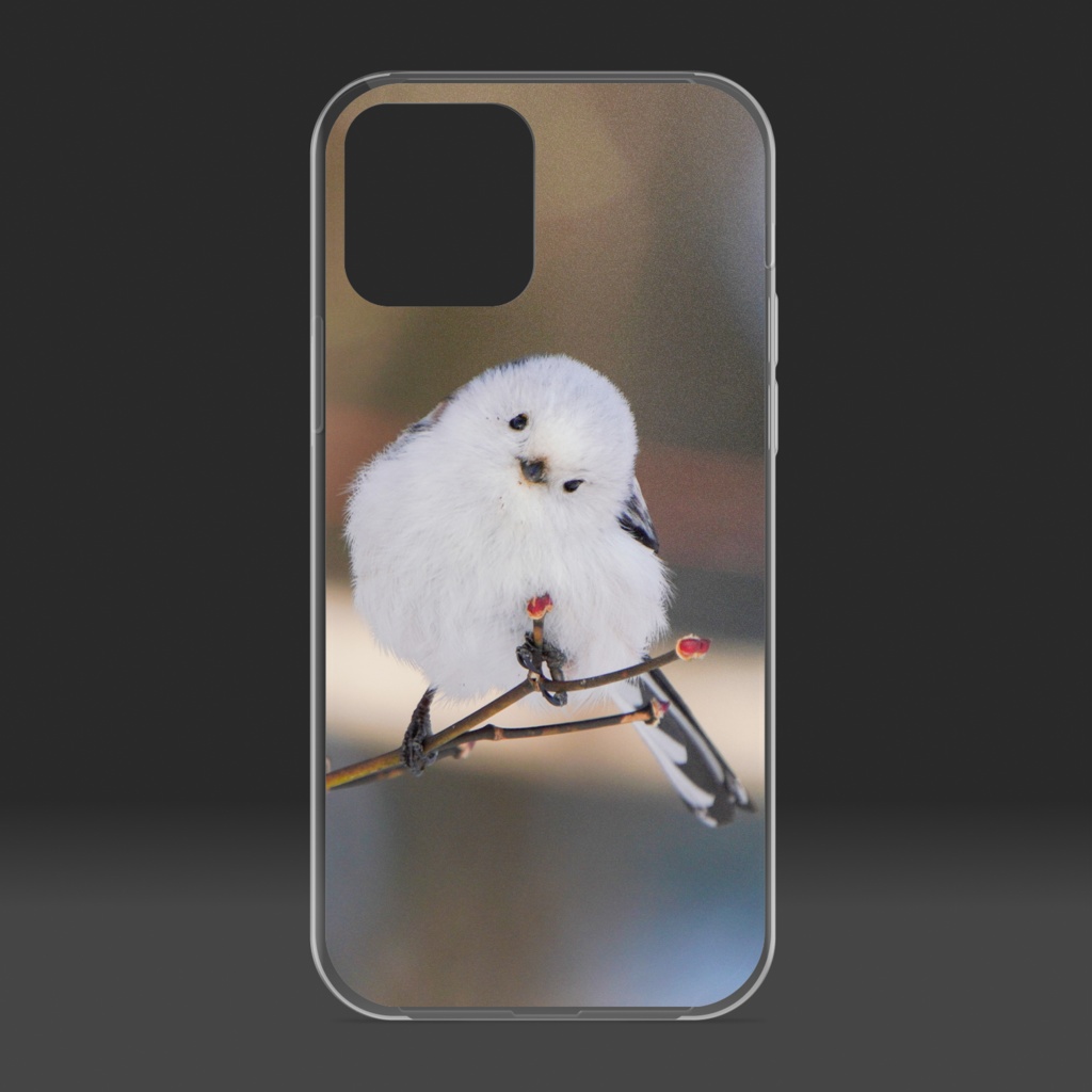 シマエナガのクリアiPhoneケース(type 02)