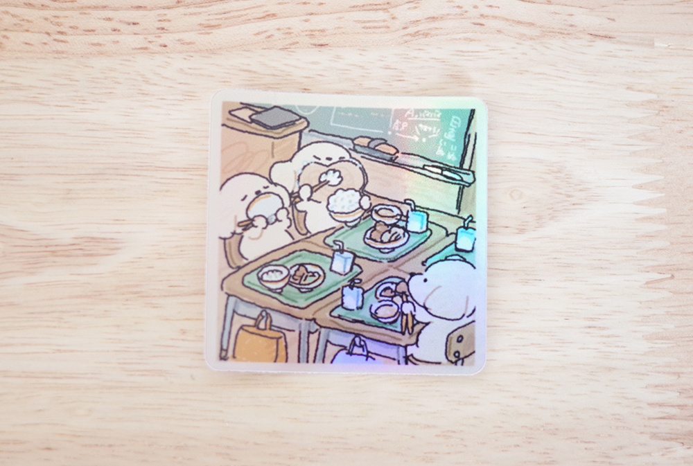 スーパーレアシール【給食大好きいぬ】