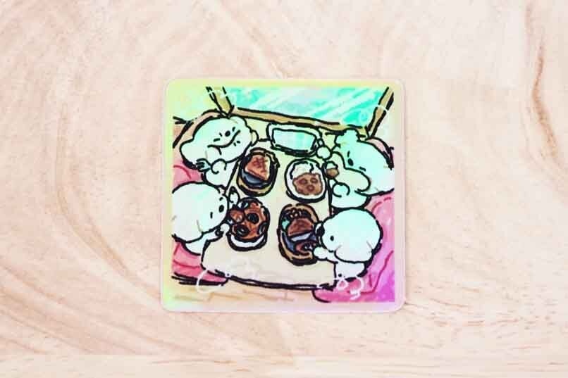キラキラアートシール【ファミレス大好きいぬ】