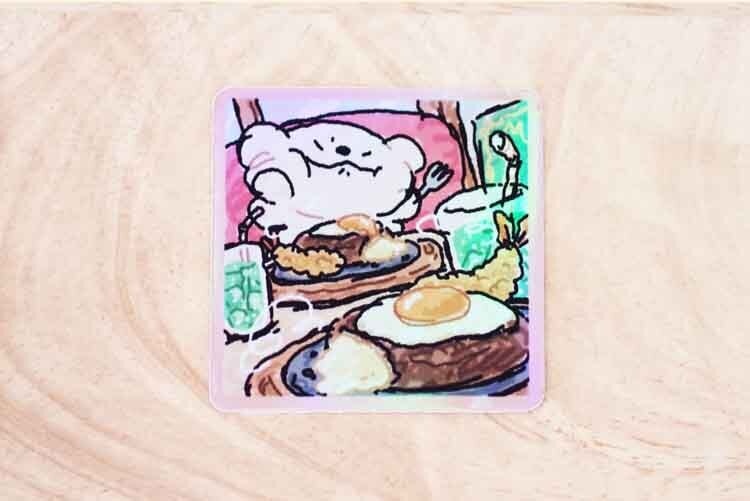 キラキラアートシール【君が食べるとこ大好きいぬ】
