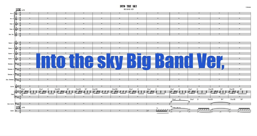 Into the sky Big Band ver by Eijiro Nakagawa