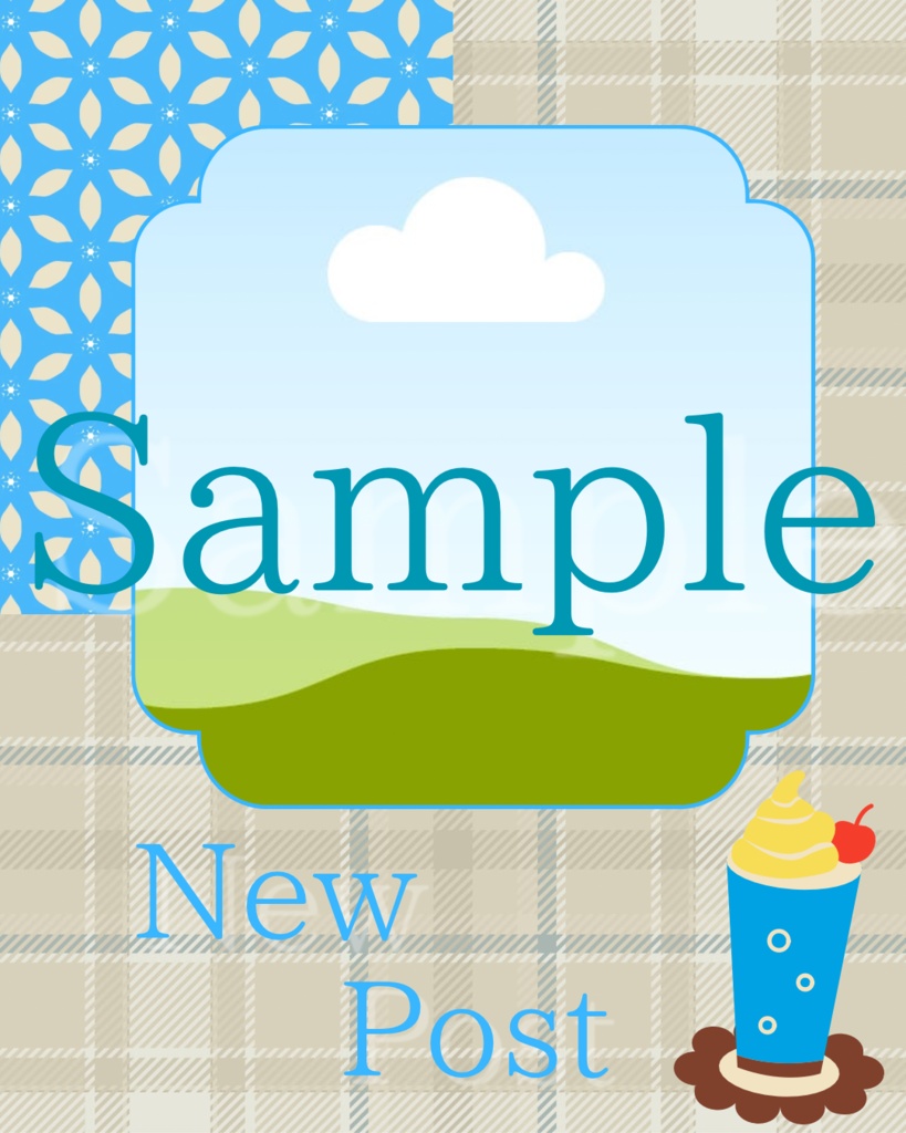 Canva リール用テンプレート (1080px × 1350px) 水色レトロ