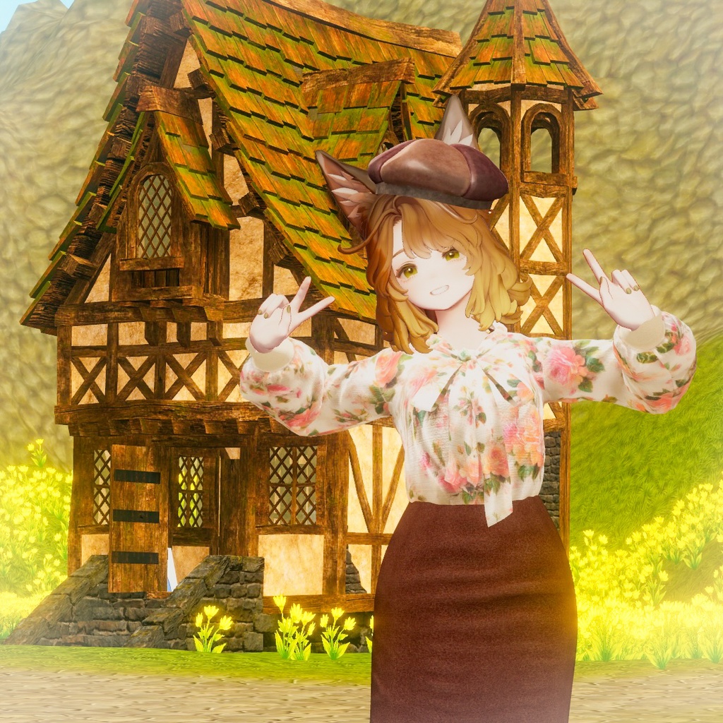 【25アバター対応】Antique Flower