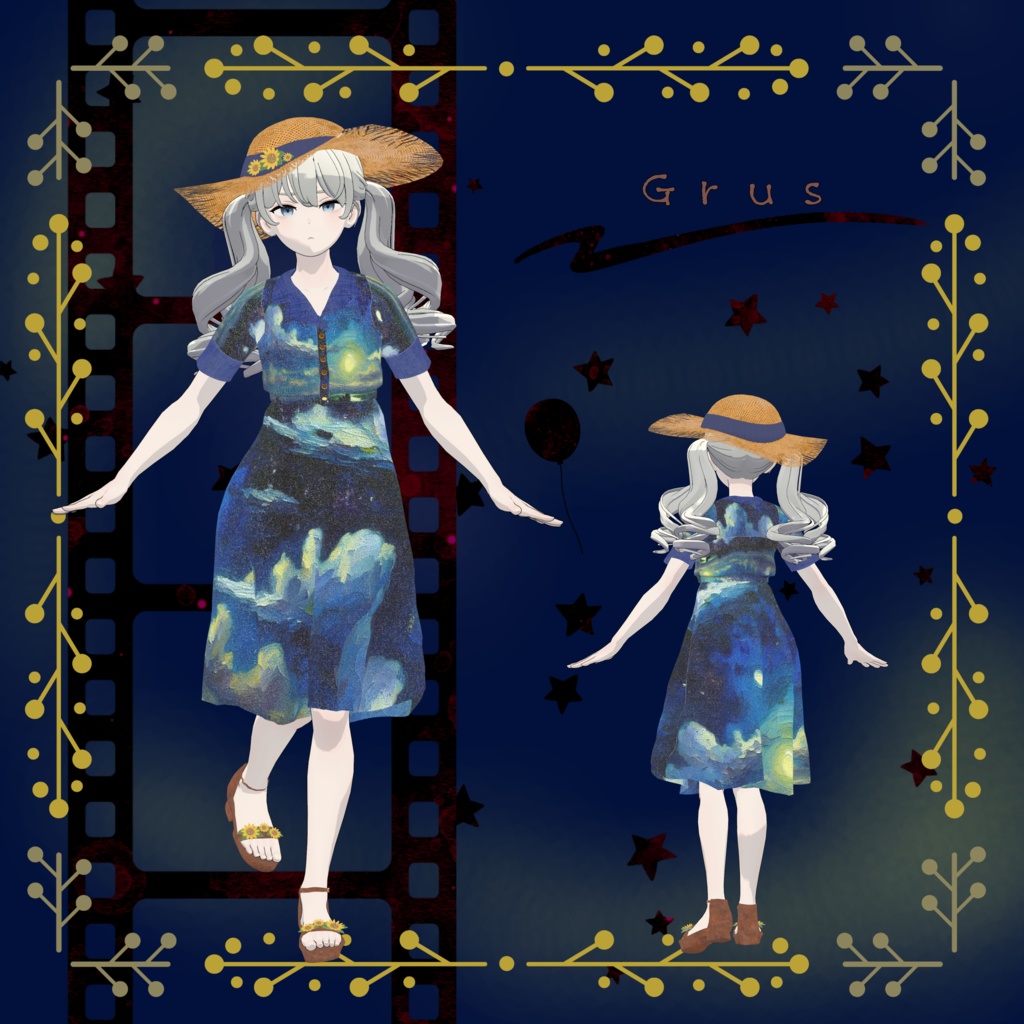 【30アバター対応】レトロガールワンピース