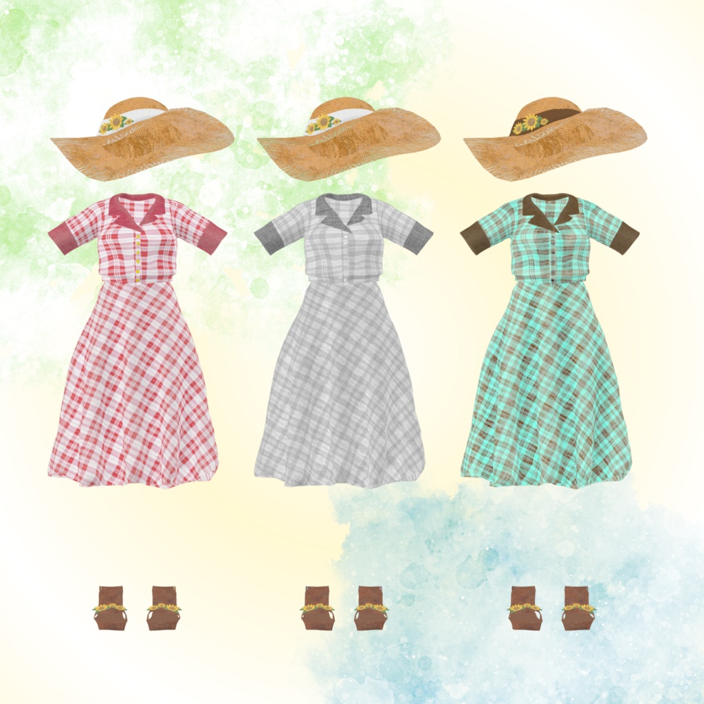【30アバター対応】レトロガールワンピース