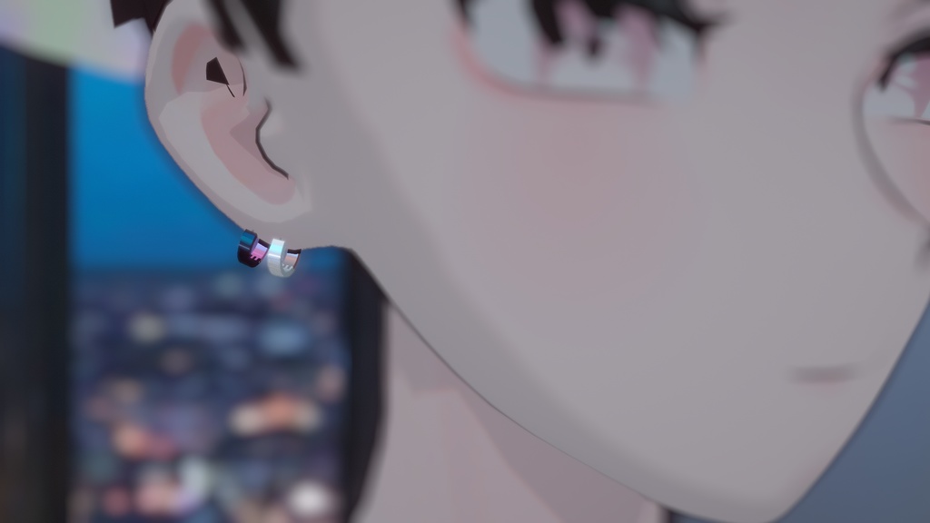 【VRChat想定】シンプルなスタイル earring(8-color)
