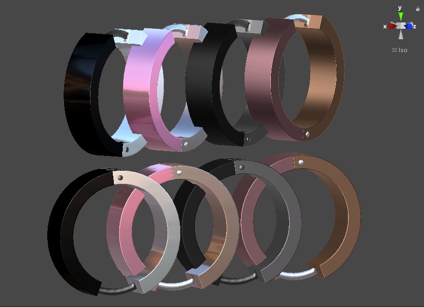 【VRChat想定】シンプルなスタイル earring(8-color)