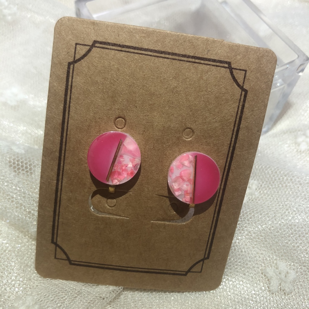 【A3】バイカラーフラワーピアス/イヤリング