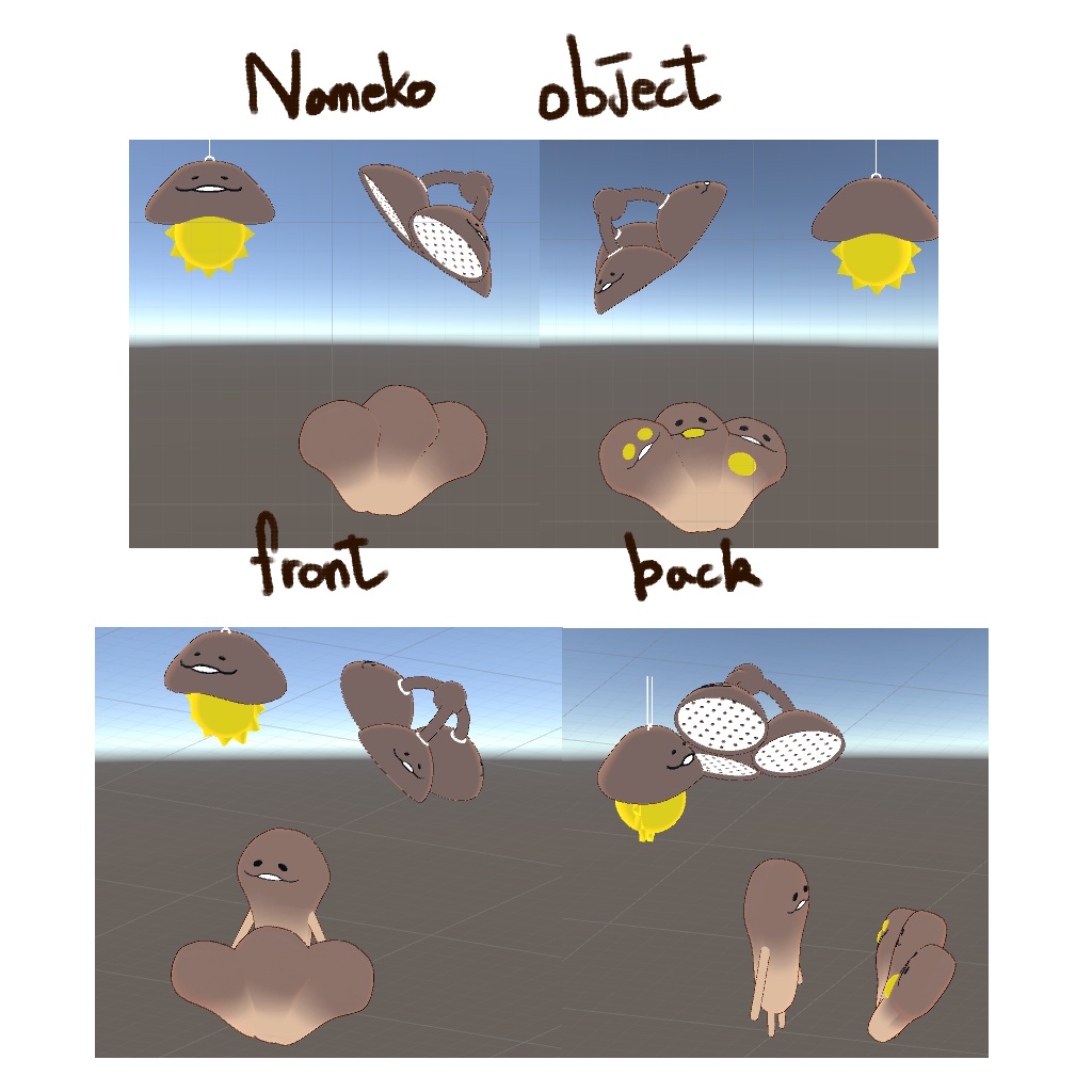 【VRchat向け】なめこ, Nameko (Japanese mushroom characters)