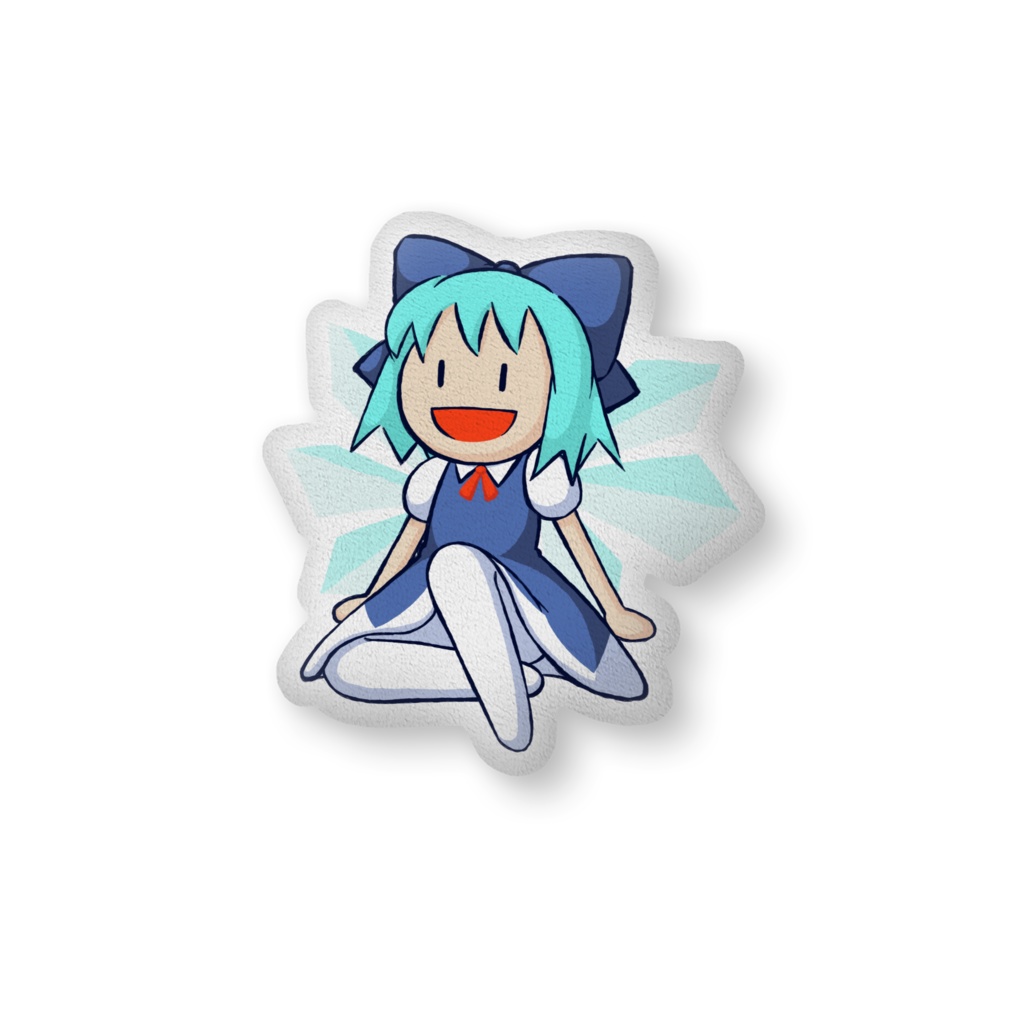虹龍洞アビリティカード絵風チルノふかふかクッション