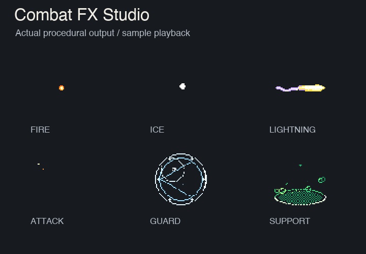 Combat FX Studio 0.7|ドット絵エフェクト生成・Godot書き出し