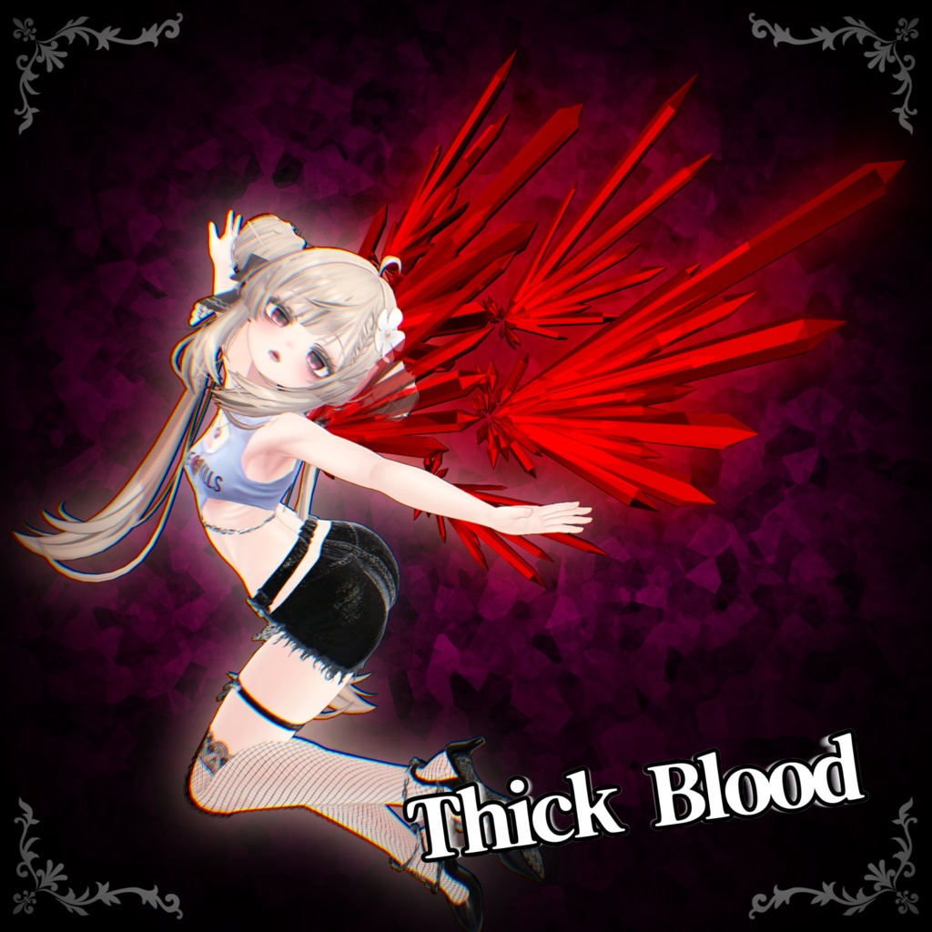 【32アバター対応】Crystalline Wings 【VRChat】