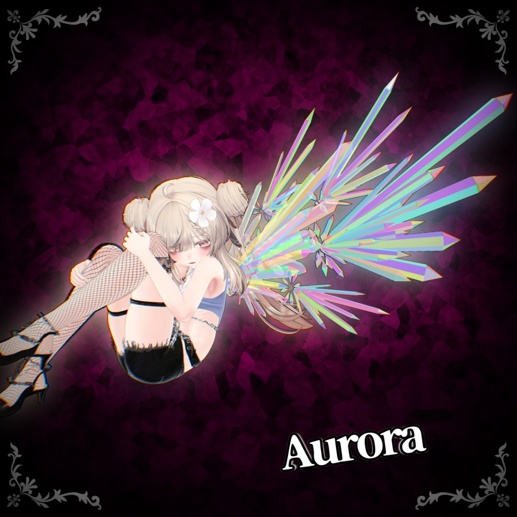 【32アバター対応】Crystalline Wings 【VRChat】