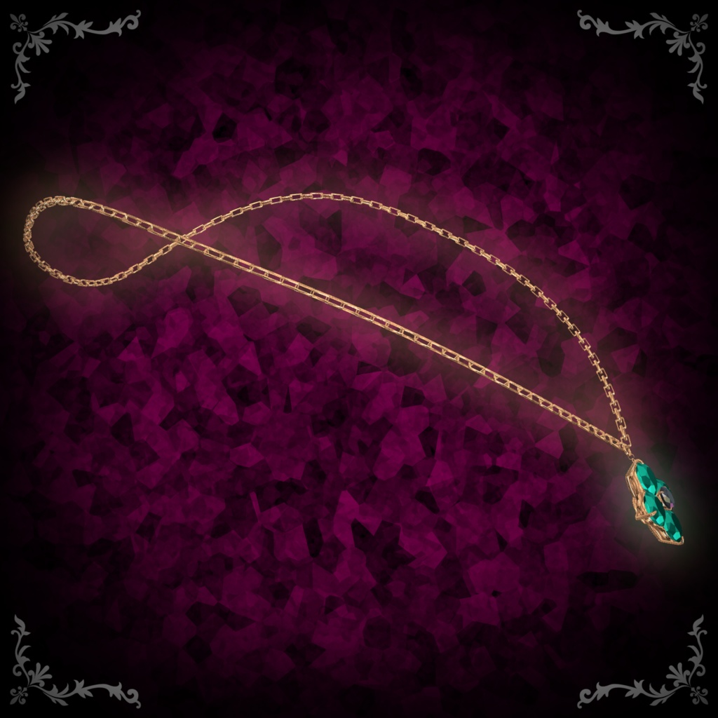 【32アバター対応】Clover Diamond Necklace【VRChat】