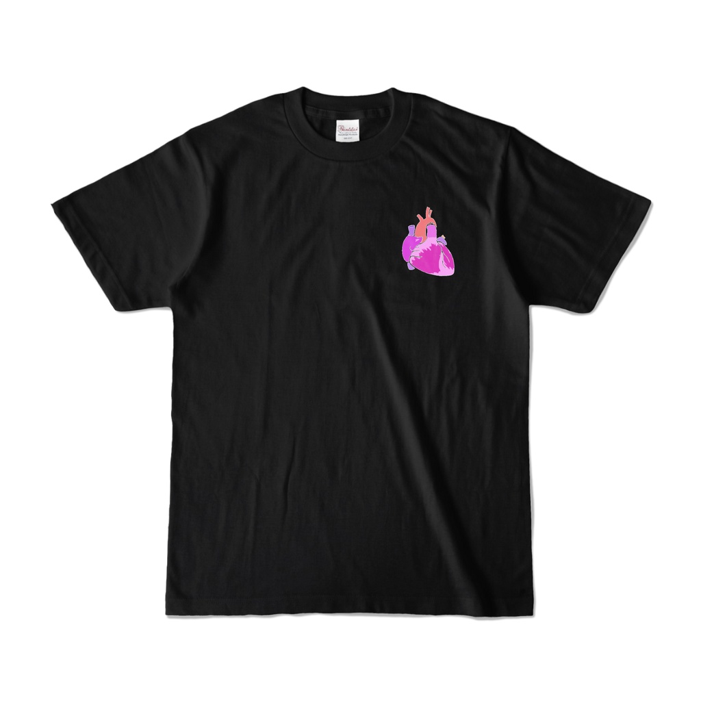 心臓ワンポイントTシャツ
