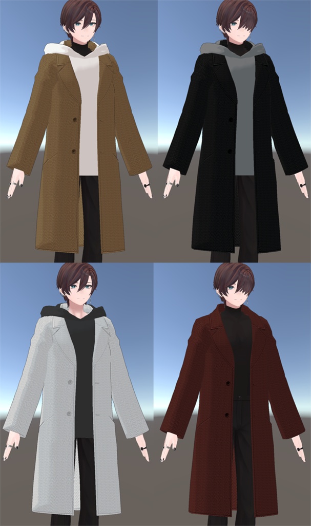 【碼希,杏里向け衣装】フード付きコート