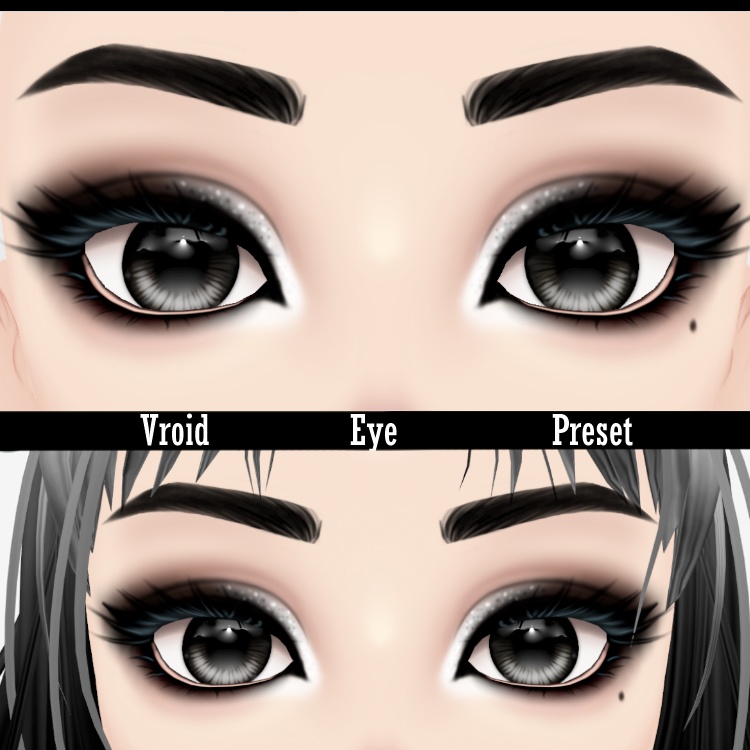 Vroid Eye Preset - Smokey eyes - Shape + Makeup