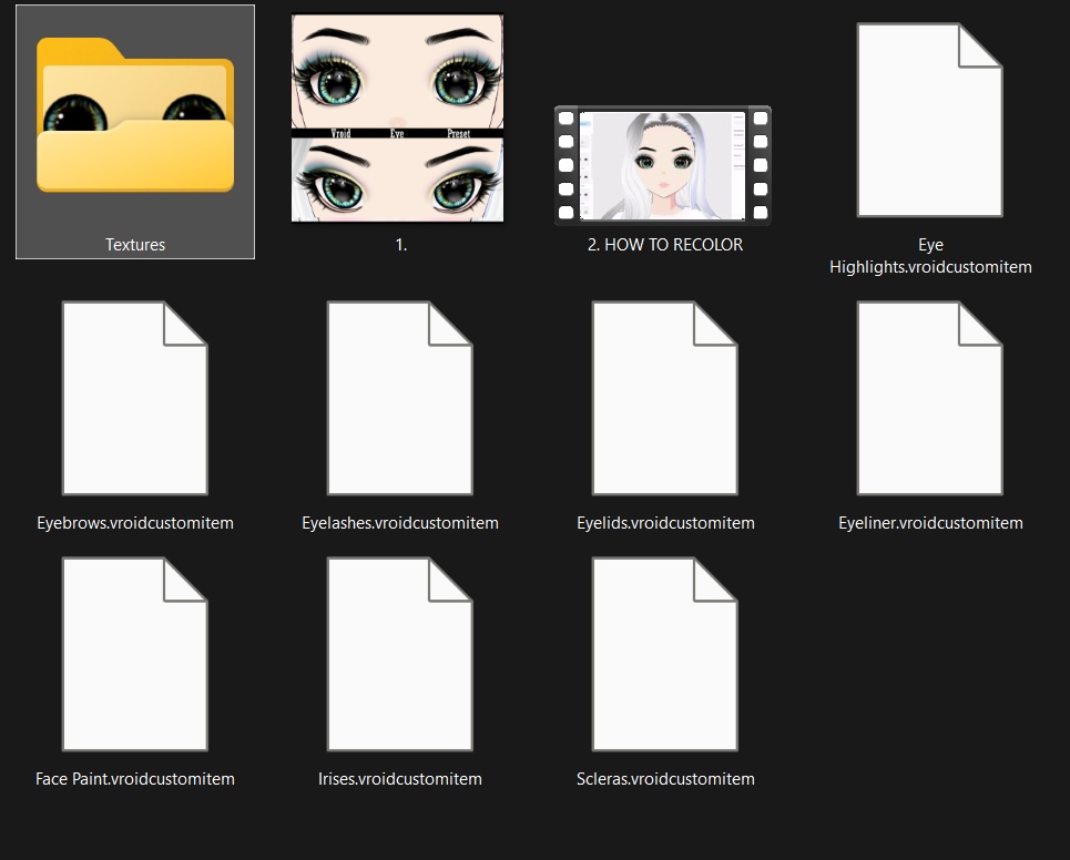 Vroid Eye Preset - Makeup - D2
