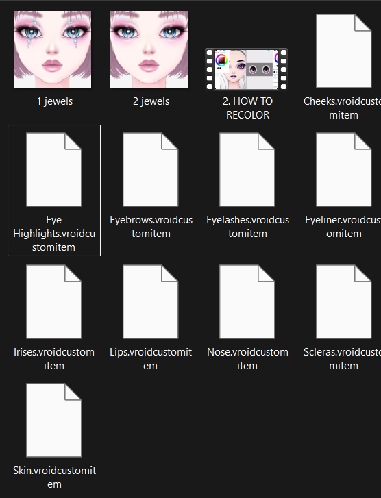 Vroid Makeup Preset - Jewels -